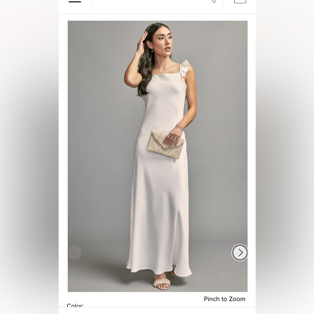 Francesca’s Lyssa Tie Back White Wedding Dress - XL NWT